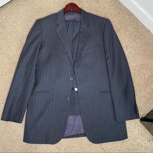 MENS T.M.LEWIN GREY PINSTRIPE 2PC SUIT SET SIZE 42 R